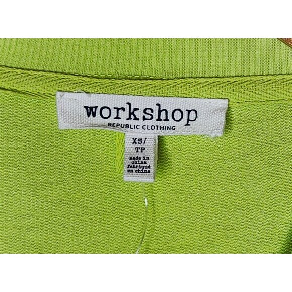 Workshop Republic Clothing Light Green Sequin Alligator Sweatshirt XS/TP - Picture 5 of 8